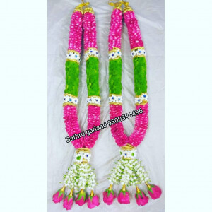 Green Rose Garland